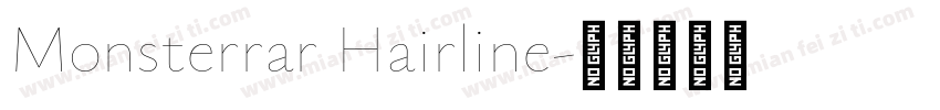 Monsterrar Hairline字体转换